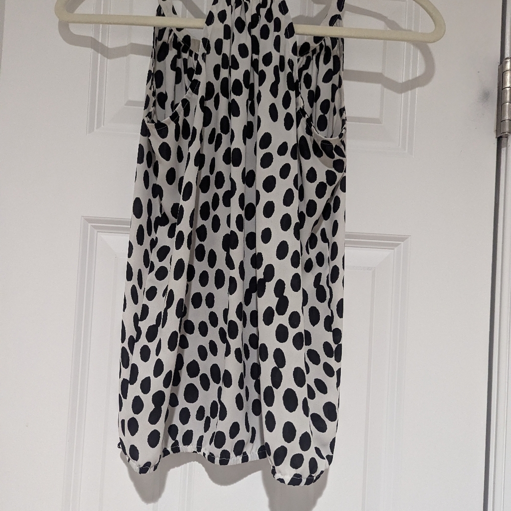 Black and White polka dot blouse
